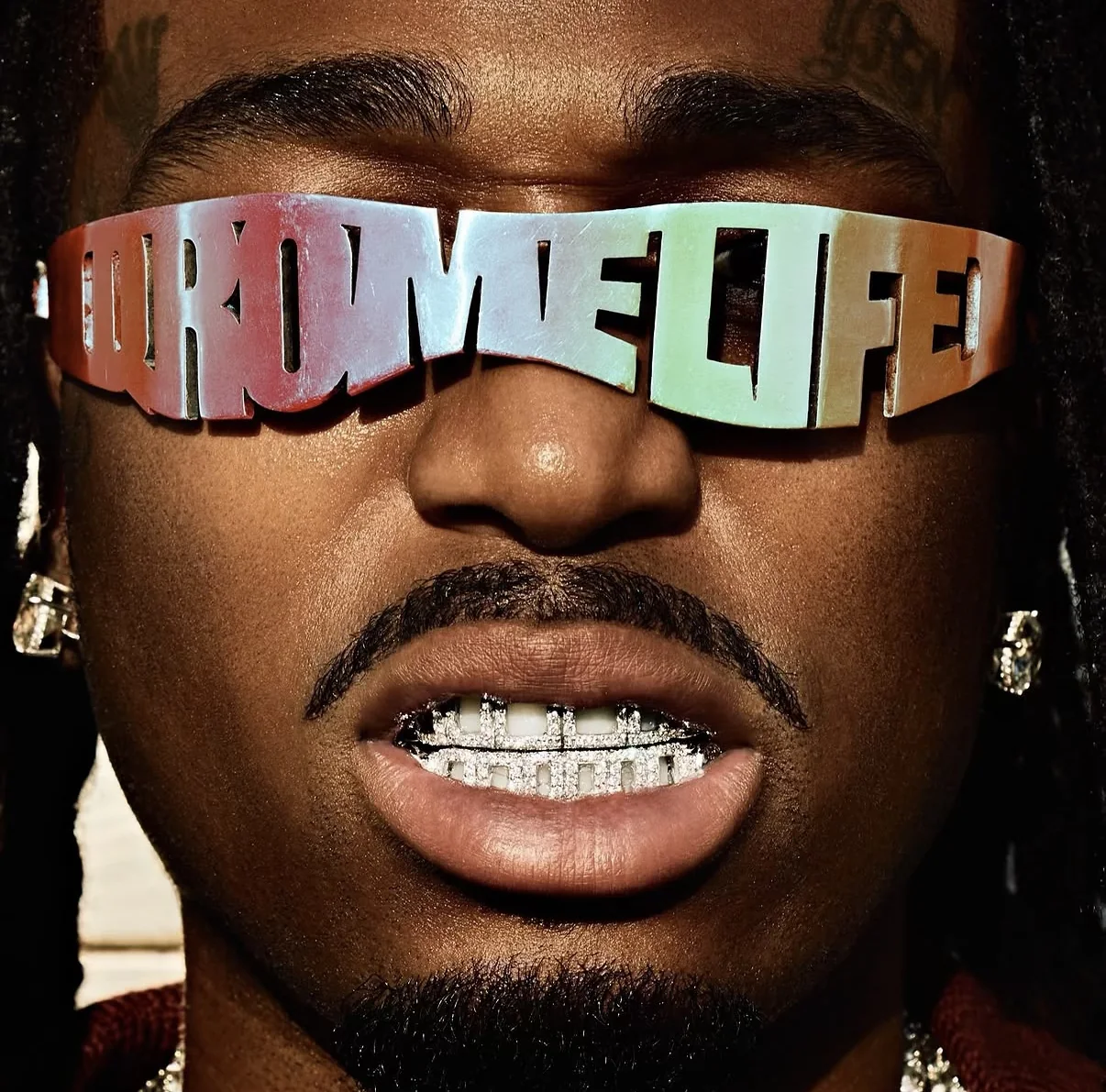 QRÖMELIFE album artwork: Quavo in the chrome glasses